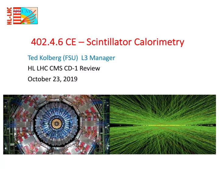 402 402 4 4 6 6 ce ce sci scintillator cal alorimetry