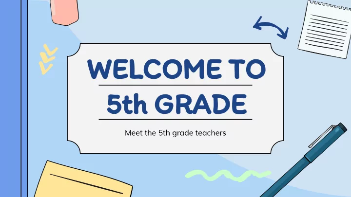welcome to 5th grade