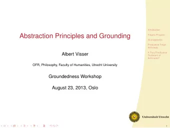 Abstraction Principles and Grounding  Freges Program  Grundgesetze  Predicative Frege