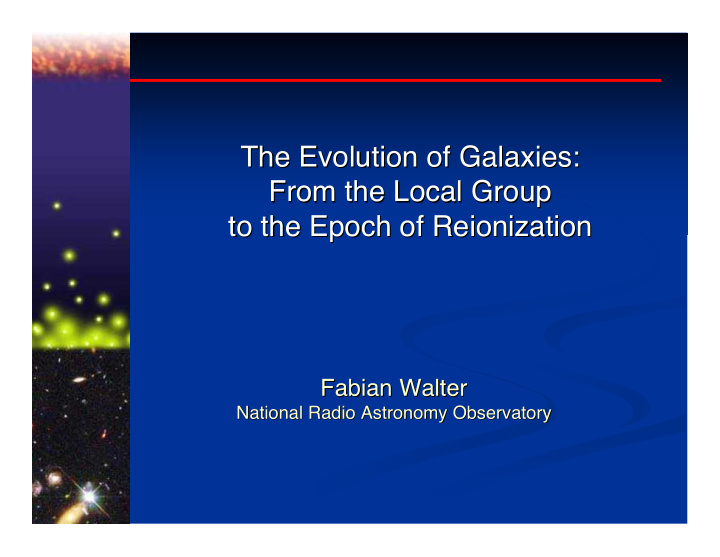 the evolution of galaxies the evolution of galaxies from