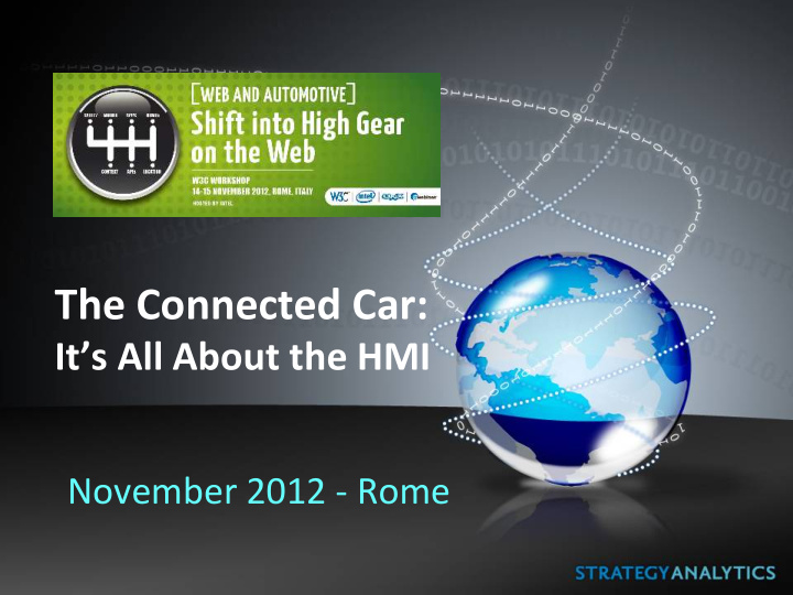 the connected car it s all about the hmi november 2012