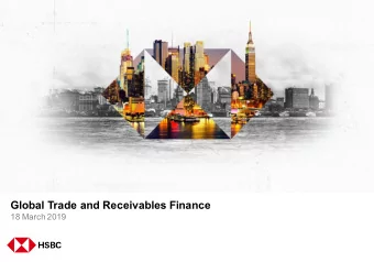 Global Trade and Receivables Finance  18 March 2019  Disclaimer  Important notice  The information,
