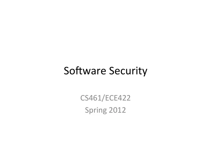 so ware security