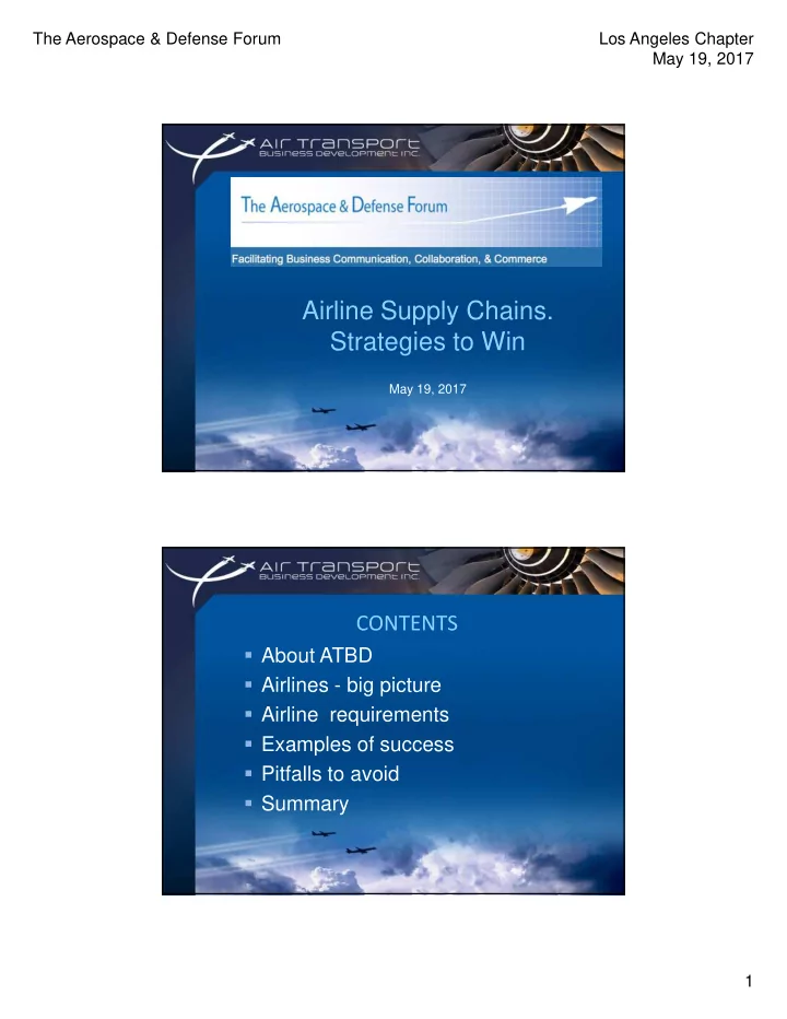 airline supply chains strategies to win