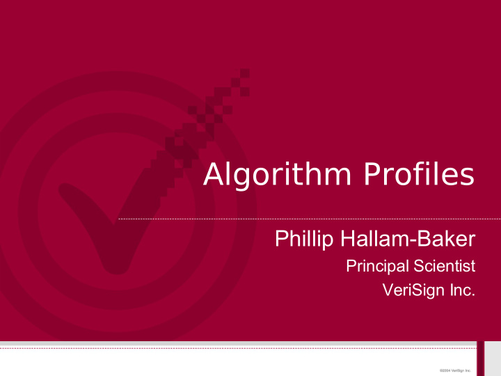 algorithm profiles