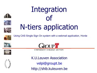 Integration  of  N-tiers application  Using CAS Single Sign On system with a webmail application,