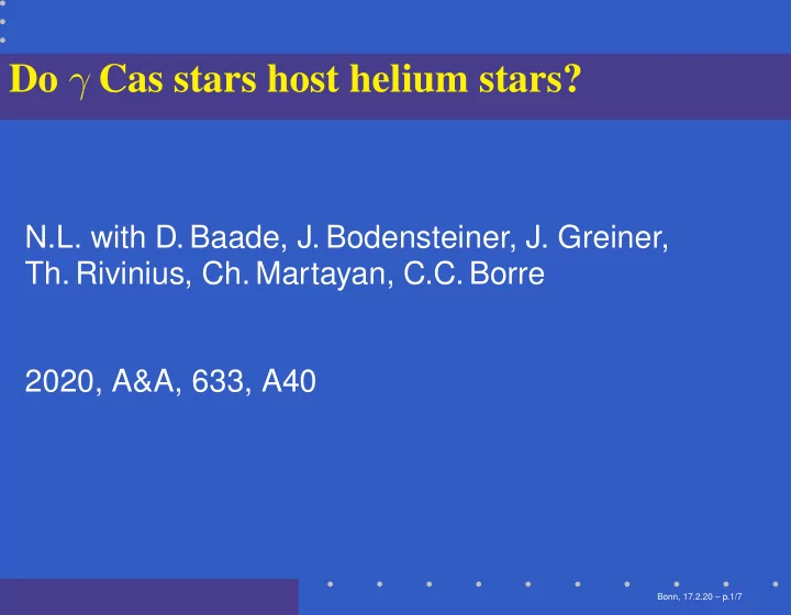 do cas stars host helium stars