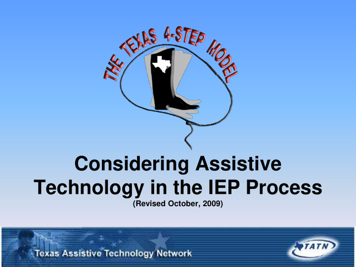 considering assistive technology in the iep process