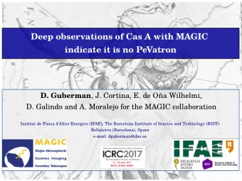 D  e  e  p  o  b  s  e  r  v  a  t  i  o  n  s  o  f  C  a  s  A  wi  t  h  MA  G  I  C  i  n  d  i