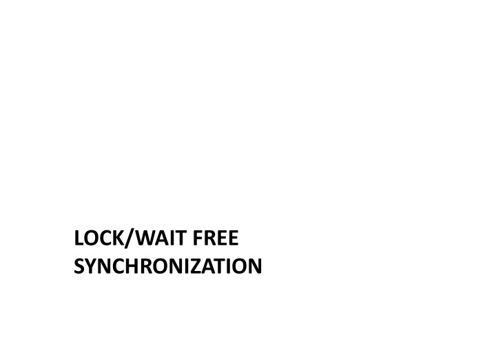 lock wait free synchronization synchronization