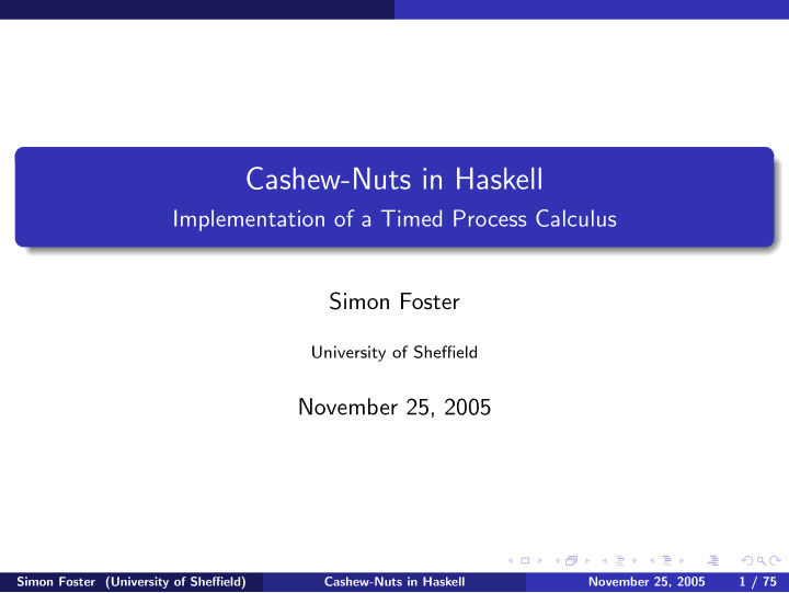 cashew nuts in haskell