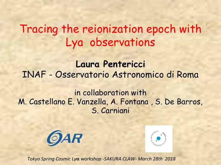 tracing the reionization epoch with lya observations