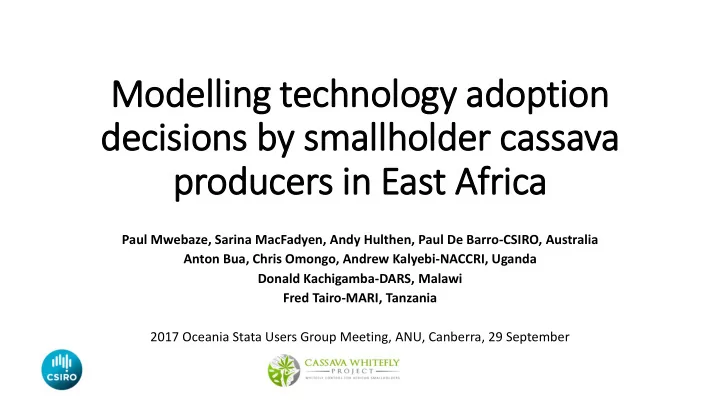 modelling technology adoption