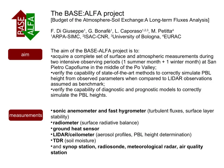 the base alfa project