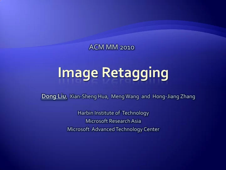 harbin institute of technology microsoft research asia
