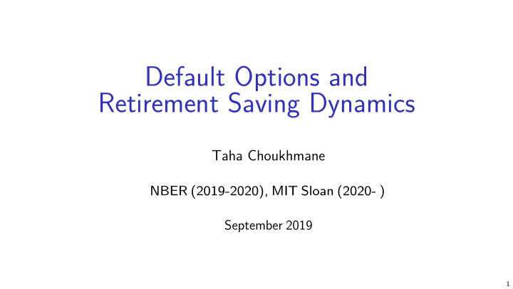 default options and retirement saving dynamics