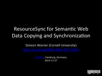 resourcesync for seman c web data copying and synchroniza