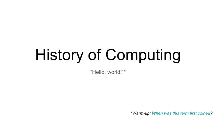 history of computing