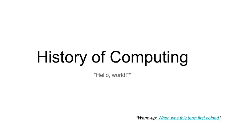 history of computing