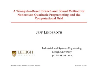 How This Talk Came to Be...  January 9, 2003  Were thinking of writing an NSF  proposal.