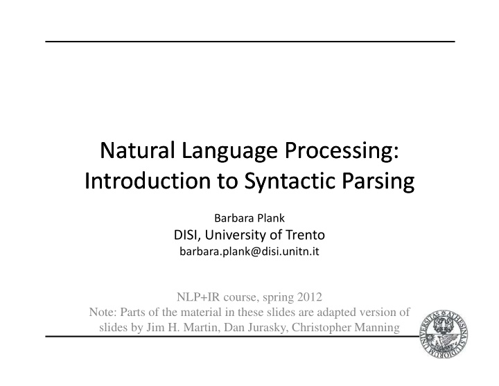 natural language processing natural language processing