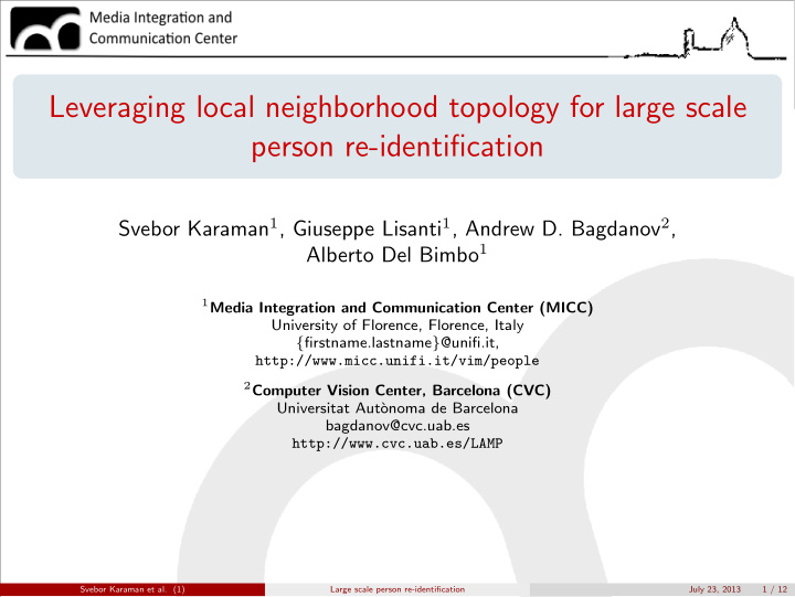 leveraging local neighborhood topology for large scale