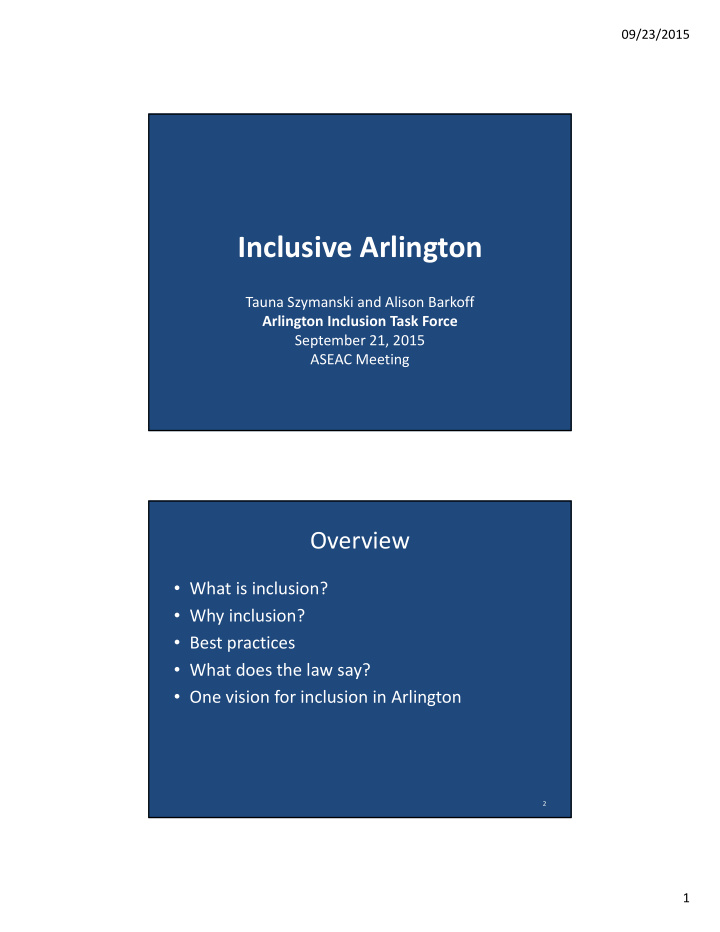 inclusive arlington