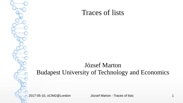 traces of lists