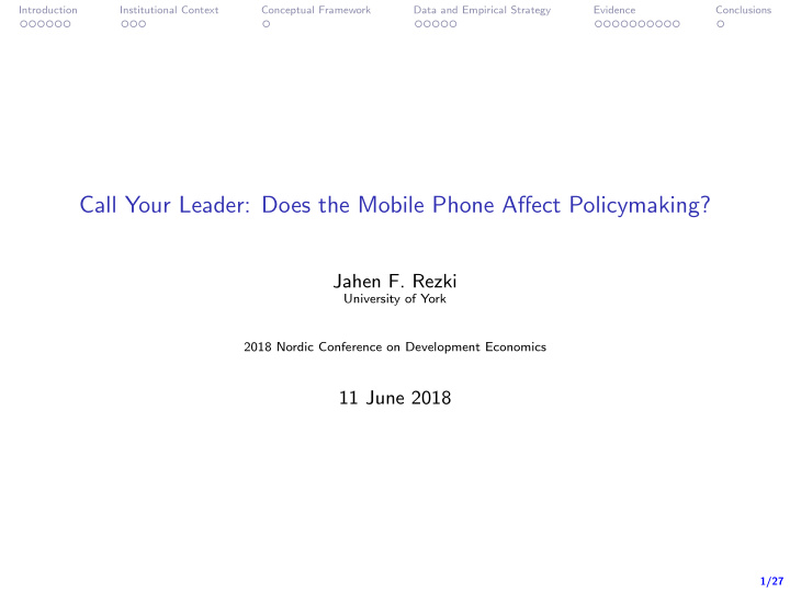 call your leader does the mobile phone affect policymaking
