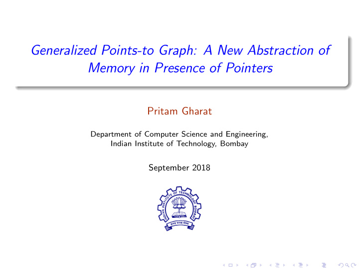 generalized points to graph a new abstraction of memory