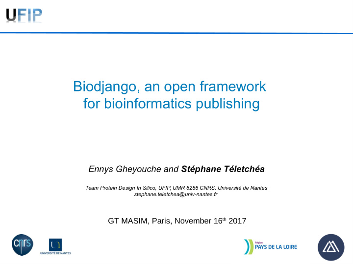biodjango an open framework for bioinformatics publishing