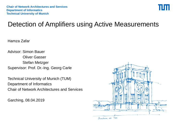 detection of amplifiers using active measurements