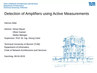 Detection of Amplifiers using Active Measurements  Hamza Zafar  Advisor: Simon Bauer  Oliver Gasser