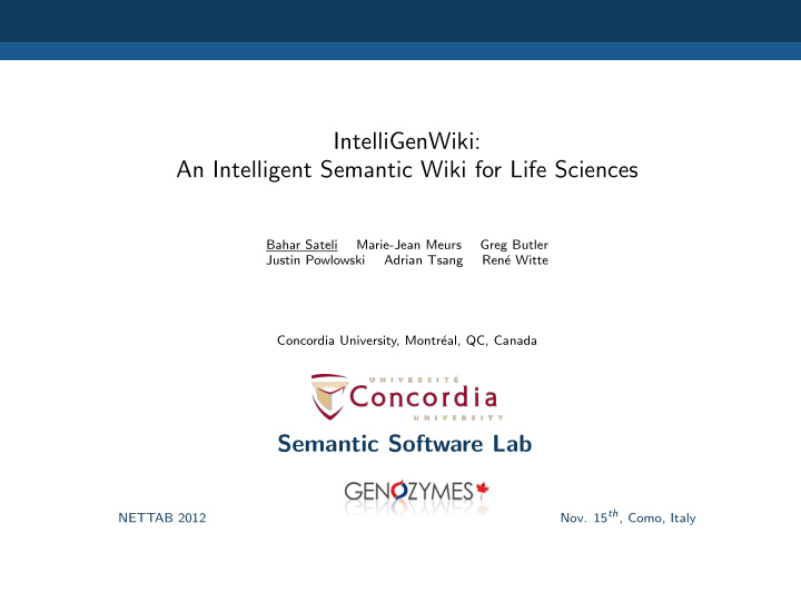 intelligenwiki an intelligent semantic wiki for life