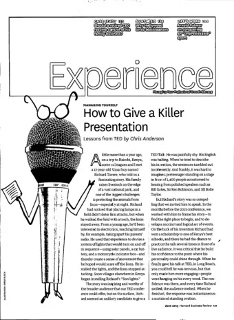 How to Give a Killer  Presentation Lessons from TED by Chris Anderson r\ little more than a year