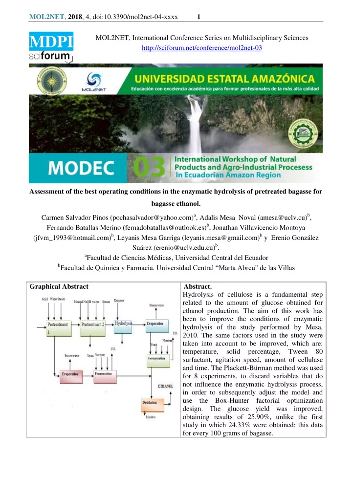 mol2net 2018 4 doi 10 3390 mol2net 04 xxxx 2 introduction