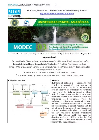 MOL2NET , 2018 , 4, doi:10.3390/mol2net-04-xxxx  2 Introduction  There is great interest in the use