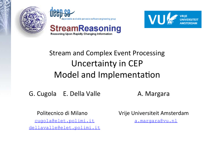 model and implementa on