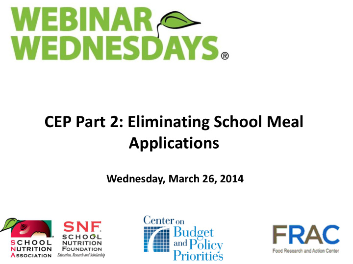 cep part 2 eliminating school meal applications