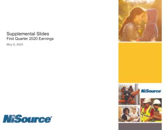 Supplemental Slides  First Quarter 2020 Earnings  May 6, 2020  Forward-Looking Statements T his