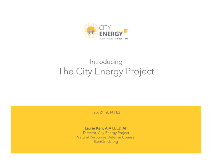 the city energy project