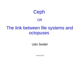 Agenda  Background  CephFS  CephStorage  Summary  Linuxtag 2012  Ceph  what?