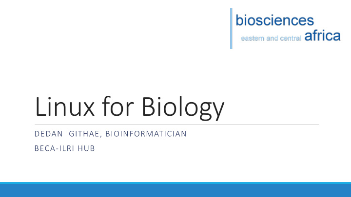 linux for biology