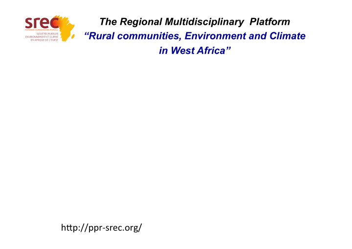 the regional multidisciplinary platform rural communities