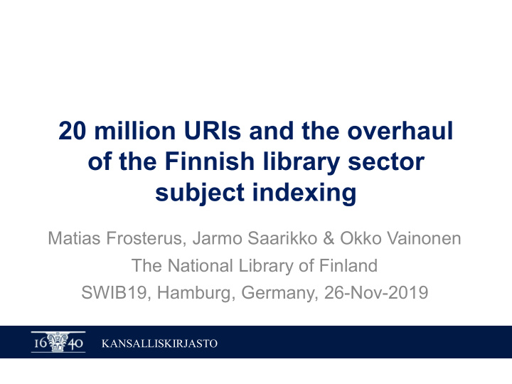 subject indexing