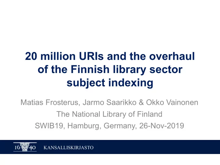 subject indexing