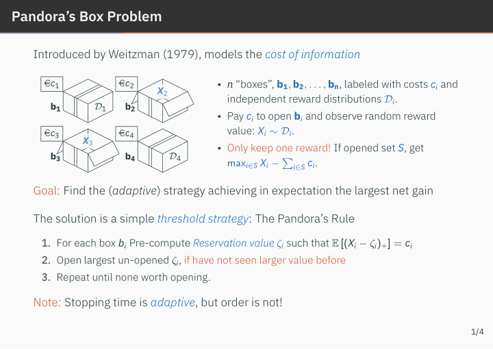 pandora s box problem