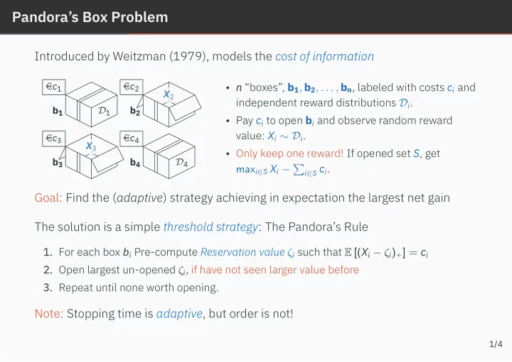 pandora s box problem