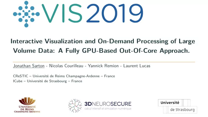 interactive visualization and on demand processing of