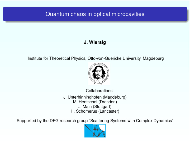 quantum chaos in optical microcavities